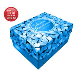 R3A CETAK COATED 310 FLORAL BIRU 1W